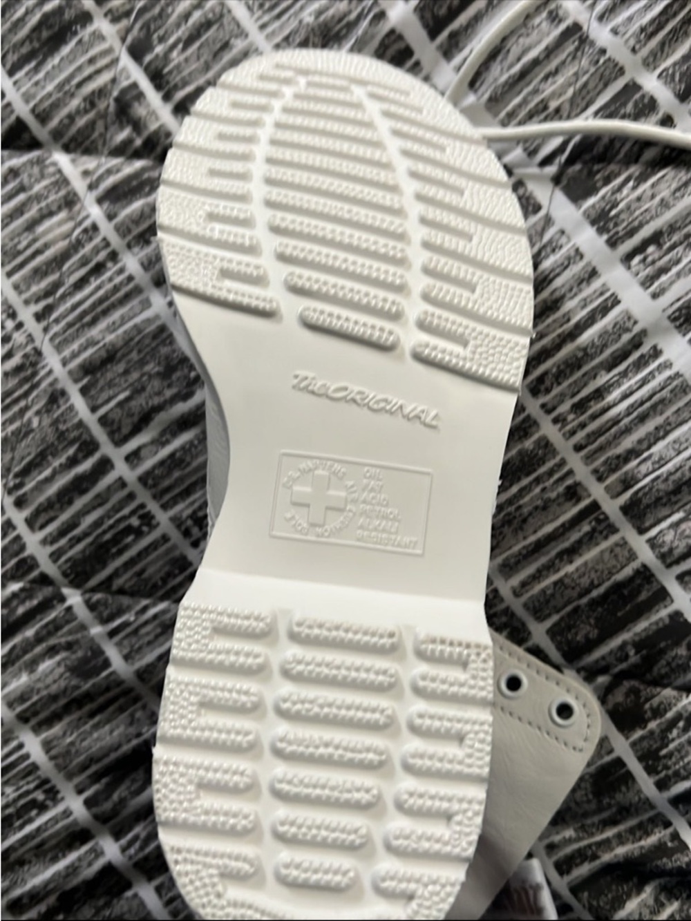 Dr. Martens White Lace-Up Leather Boots - Picture 6 of 7